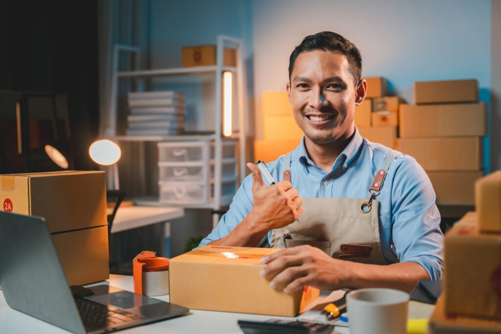 Young Male Entrepreneur Selling Products Online Pr 5XKLBRN Scaled 1 1024x683